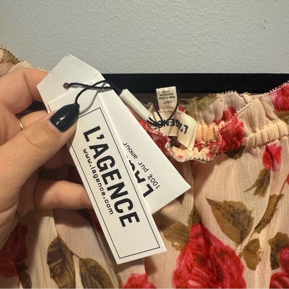 L’Agence Floral Off-Shoulder Top - Red and Pink - Picture 4 of 5
